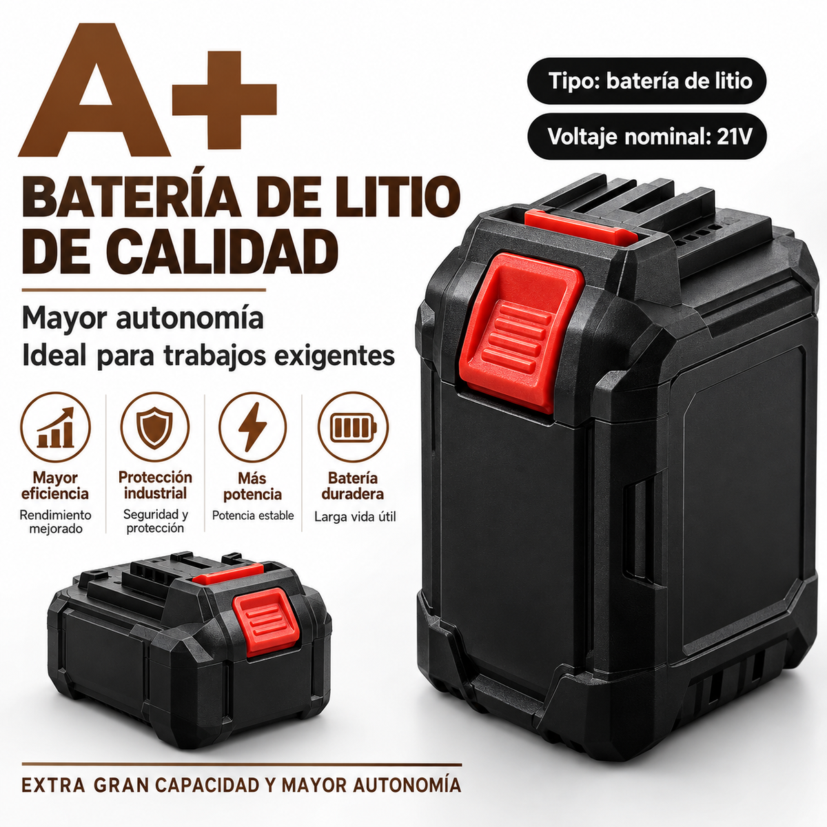 Taladro Inalámbrico 48V con 2 Baterías + Kit de Brocas y Puntas