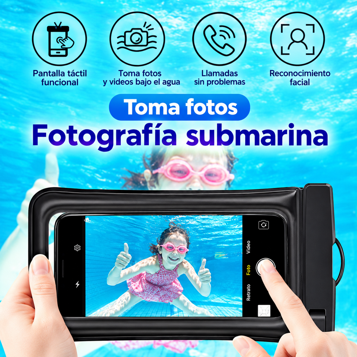 Funda Impermeable Universal para Celular - Sumergible y Sensible al Tacto