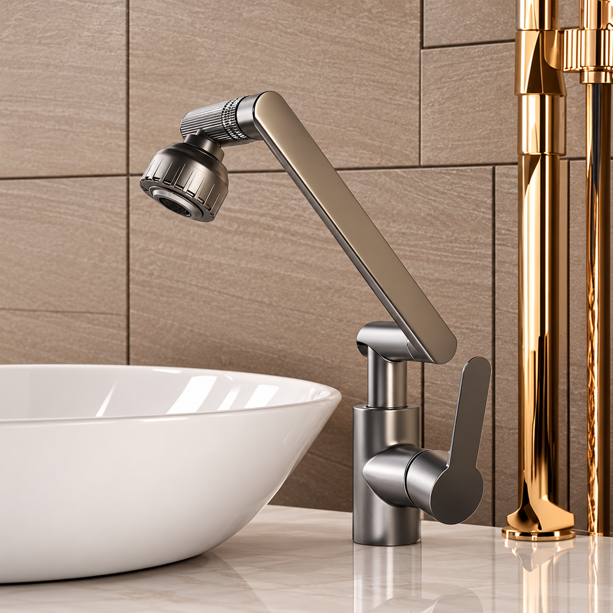 Grifo Giratorio 1080° con Brazo Articulado | Cocina y Baño
