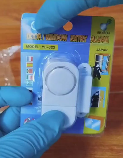 Sensor magnético con alarma antirrobo para puertas y ventanas
